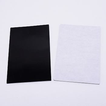 Sponge Silicone Sheet Paper Sets, With Adhesive Back, Antiskid, Rectangle, Black, 15x10x0.2cm