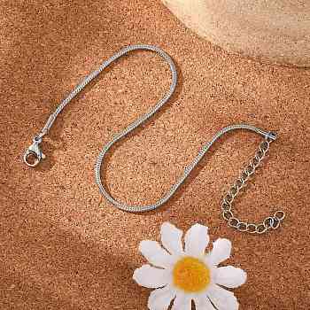 Tarnish Resistant 304 Stainless Steel Snake Chain Bracelets, with Lobster Claw Clasps, Stainless Steel Color, 7-1/2 inch(190mm), 1.5mm