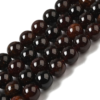 Natural Garnet Beads Strands, Round, 8mm, Hole: 0.8mm, about 46pcs/strand, 15.16''(38.5cm)
