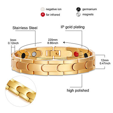 SHEGRACE Stainless Steel Watch Band Bracelets(JB651B)-4