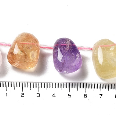 Natural Rose Quartz & Amethyst & Yellow Quartz & Lemon Quartz & Prehnite Beads Strands(G-P528-E03-01)-4