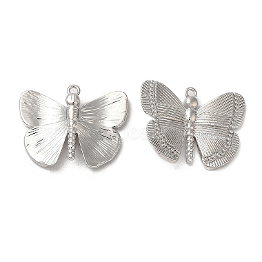 Real Platinum Plated Butterfly Brass Pendants