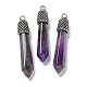 Natural Amethyst Pointed Big Pendants(G-F766-02AS-06)-1