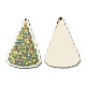 большие деревянные подвески с рождественским принтом на одно лицо(WOOD-D025-40)-1