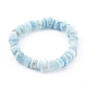 Chips Natural Aquamarine Beads Stretch Bracelets(X-BJEW-JB05989)-1