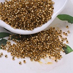 MIYUKI Delica Beads, Cylinder, Japanese Seed Beads, 11/0, (DB0181) Silver Lined Copper, 1.3x1.6mm, Hole: 0.8mm, about 10000pcs/bag, 50g/bag(SEED-X0054-DB0181)