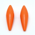 ABS Fishing Rig Floats, Fishing Accessories, for Freshwater Saltwater Fishing, Orange Red, 59x18mm, Hole: 1.5mm(FIND-WH0066-56B-04)