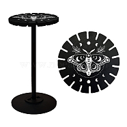 Wooden Wheel, Wooden Display Shelf, Black Holder Stand, Rustic Divination Pendulum Storage Rack, Witch Stuff, Insect Pattern, Wheel: 120x8mm, 2pcs, Studdle: 288x12mm, 1pc(DJEW-WH0046-015)