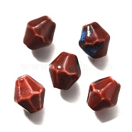 Handmade Porcelain Beads, Rhombus, Dark Red, 11.5x10mm, Hole: 2mm(PORC-H013-01-08)