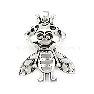 Tibetan Style Alloy Pendants, Cadmium Free & Lead Free, Bees, Antique Silver, 43x35x11mm, Hole: 7x5mm(PALLOY-P184-20AS-RS)