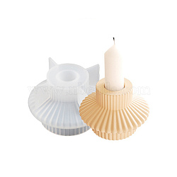 DIY Silicone Candle Holder Molds, Candlestick Molds, Rondelle, 82x55mm, Hole: 19mm, Inner Diameter: 56mm(DIY-K073-29A)