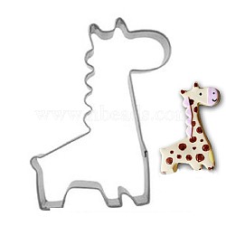 304 Stainless Steel Cookie Cutters, Cookies Moulds, DIY Biscuit Baking Tool, Giraffe, Stainless Steel Color, 86x50x17.5mm(DIY-E012-35)