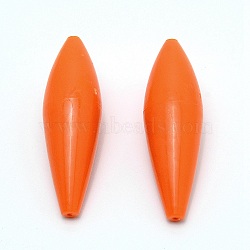 ABS Fishing Rig Floats, Fishing Accessories, for Freshwater Saltwater Fishing, Orange Red, 59x18mm, Hole: 1.5mm(FIND-WH0066-56B-04)