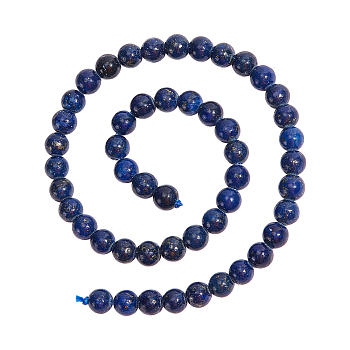 5 Strands Natural Lapis Lazuli Beads Strands, Dyed, Round, 4mm, Hole: 0.5~0.8mm, about 44pcs/strand, 7.6 inch