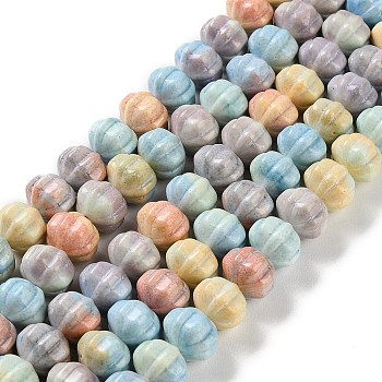 Natural Rainbow Alashan Agate Beads Strands, Dyed, Flower, Mixed Color, 10~11x9mm, Hole: 0.7mm, about 48pcs/strand, 15.94 inch(40.5cm)