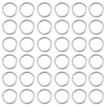 304 1000pcs Stainless Steel Open Jump Rings, Stainless Steel Color, 18 Gauge, 10x1mm, Inner Diameter: 8mm