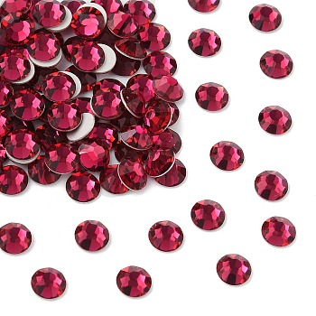 Preciosa&reg MAXIMA Crystal No Hotfix Flatback Stones, Czech Crystal, Dura Foiling, Round(438 11 615 Chaton Rose), 90110 Ruby, SS6(1.9~2.1mm)