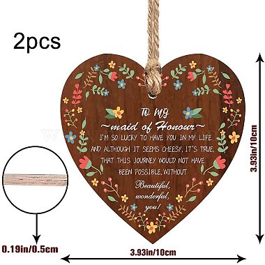 corazón con palabra placa colgante de madera(HJEW-WH0037-005)-2