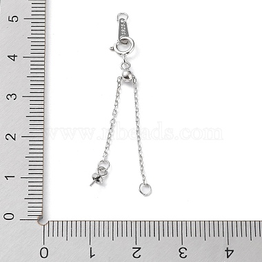 Rhodium Plated 925 Sterling Silver Chain Extenders(STER-G036-21P)-3