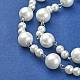 Chaînes en perles de verre rondes manuelles pour fabrication de bracelets et colliers(X-AJEW-JB00055-01)-3
