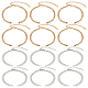 12Pcs 2 Style 304 Stainless Steel  Chain & Brass Cable Chain Bracelet Making(AJEW-NB0003-26)-1