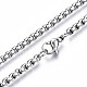 201 Stainless Steel Box Chains Necklace with Lobster Claw Clasps for Men Women(STAS-T062-01)-1