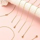 10 pcs placage ionique (ip) 304 ensemble de colliers de chaîne de câble en acier inoxydable pour hommes femmes(MAK-YW0002-01G)-5