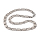 201 Stainless Steel Oval Mariner Link Chain Necklace(NJEW-F222-37P-05)-1