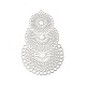 placage en laiton en filigrane de gros pendentifs(KKC-K001-07P)-1