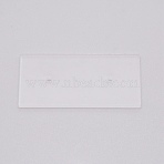 Acrylic Earring Displays, for Ear Stud Display, Rectangle, Clear, 2.9x5.95x0.25cm, Hole: 2mm(AJEW-WH0251-13)