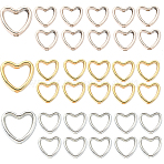 45Pcs 3 Colors CCB Plastic Beads Frames, Mixed Color, 11x12x3.5mm, Hole: 1.8mm, 15pcs/color(FIND-YW0005-27)