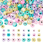 120Pcs 5 Styles Handmade Evil Eye Lampwork Beads Strands, Mixed Shapes, Mixed Color, 6~10x2.5~8mm, Hole: 0.6~0.8mm(LAMP-TA0001-50)