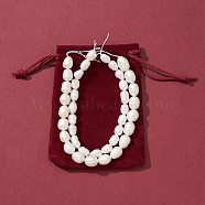 2 Strands 2 Style Natural Cultured Freshwater Pearl Beads Strands, Rice, Seashell Color, 6.5~10.5x6.5~15mm, Hole: 0.8mm, about 19~22pcs/strand, 6.89~7.68''(17.5~19.5cm), 1 strand/style(PEAR-FS0001-02)