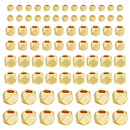 120Pcs 4 Style Brass Cube Beads, Golden, 2~5x2~5x2~5mm, Hole: 1~2.1mm. 30pcs/style(KK-HY0003-66)
