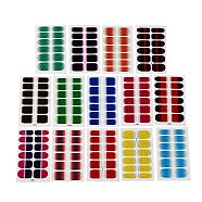 Full Wrap Gradient Nail Polish Stickers, Self-Adhesive Glitter Ombre Nail Stickers, for Women Girls Manicure Nail Art Decoration, Mixed Color, 92x57mm, 14pcs/sheet(MRMJ-N011-37-M)