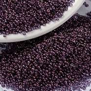 MIYUKI Round Rocailles Beads, Japanese Seed Beads, 15/0, (RR312) Amethyst Gold Luster, 1.5mm, Hole: 0.7mm, about 27777pcs/50g(SEED-X0056-RR0312)
