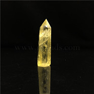 Point Tower Natural Citrine Home Display Decoration, Healing Stone Wands, for Reiki Chakra Meditation Therapy Decos, Hexagon Prism, 50~60mm(PW23030652948)