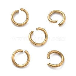 Ion Plating(IP) 304 Stainless Steel Open Jump Rings, for Chainmaille Weaves, Real 18K Gold Plated, 8x1.4mm, Inner Diameter: 5.5mm(STAS-M081-01G-06)