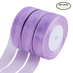 Organza Ribbon, Medium Orchid, 1 inch(25~26mm), about 50yards/roll, 5rolls/group(ORIB-T001-25mm-BK42)