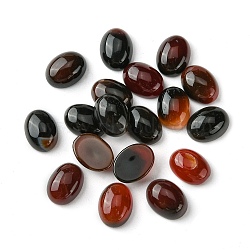 Natural Agate Cabochons, Oval, 8~8.5x6~6.5x2.5~3.5mm(G-A094-01B-01)