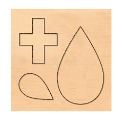 Wood Cutting Dies, with Steel, for DIY Scrapbooking/Photo Album, Decorative Embossing DIY Paper Card, 100x100x24mm(DIY-WH0169-14)