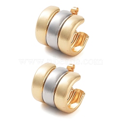 Brass Stud Earrings, Ring, Real 18K Gold Plated, 20x21mm(EJEW-P294-02G)