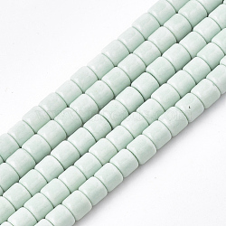 Natural Agate Beads Strands, Dyed, Column, Light Cyan, 4x3.5~4mm, Hole: 1mm, 108pcs/strand, 15.7 inch(G-S286-11C)