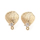 Boucles d'oreilles en laiton avec zircone cubique transparente.(KK-G491-57B-G)-1