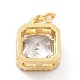 Real 18K Gold Plated Brass Inlaid Cubic Zirconia Charms(ZIRC-L100-073G-07)-3