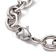 201 bracelet chaines cable chunk en acier inoxydable pour homme femme(X-BJEW-G618-04P-B01)-3