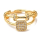 Adjustable Brass Micro Pave Cubic Zirconia Rings for Women(RJEW-G325-03G-B)-2