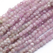Natural Kunzite Gradient Beads Strands, Gradient Style, Round, Faceted, 4.5mm, Hole: 0.5mm; about 96pcs/strand, 15.35''(39cm)(G-D0013-45)