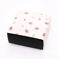 Paper Drawer Boxes, Gift Wrapping Boxes, for Jewelry Candy Wedding Party Favors, Square, White, 9x9.1x3.7cm(CON-WH0079-64A)