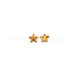 Metal Alloy Cabochons, Filling Material for Epoxy Resin Craft Art, Star, Golden, 4x4.5x1mm(PALLOY-CJC0008-14)